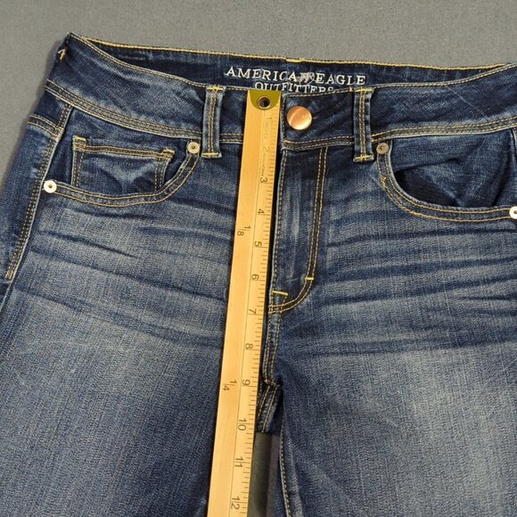 American Eagle Jeans Women's 8 Blue Kick Boot Denim - Picture 6 of 13